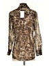Bailey 44 Animal Print Brown Long Sleeve Blouse Size S - photo 2