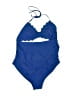 Assorted Brands Solid Blue One Piece Swimsuit Size 10 - photo 1