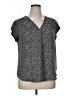 Fun2Fun 100% Polyester Black Short Sleeve Blouse Size XL - photo 1