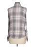 Maurices 100% Rayon Plaid Gray Sleeveless Button-Down Shirt Size L - photo 2
