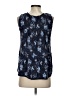One September 100% Cotton Blue Sleeveless Blouse Size S - photo 2