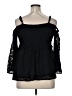 Torrid Black 3/4 Sleeve Top Size 1X Plus (1) - photo 2