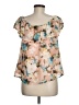 I. Joah 100% Polyester Pink Short Sleeve Blouse Size M - photo 2