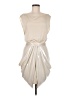 Alice + Olivia 100% Polyester Metallic Ivory Cocktail Dress Size M - photo 1