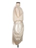 Alice + Olivia 100% Polyester Metallic Ivory Cocktail Dress Size M - photo 4