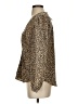 Levi's 100% Polyester Animal Print Tan Long Sleeve Blouse Size S - photo 5
