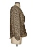 Levi's 100% Polyester Animal Print Tan Long Sleeve Blouse Size S - photo 4