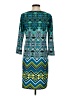 Assorted Brands Print Teal Casual Dress Size S - photo 2