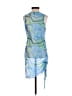 Shein Graphic Blue Cocktail Dress Size 2 - photo 2