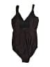 Miraclesuit Solid Brown One Piece Swimsuit Size 12 - photo 2