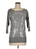 AGB Metallic Silver Pullover Sweater Size M - photo 1