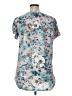 Amaryllis 100% Polyester Floral Blue Short Sleeve T-Shirt Size XL - photo 2