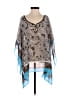 Talbots Outlet 100% Polyester Brown Poncho Size Sm - Med - photo 1