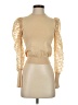 Zara 100% Polyester Gold 3/4 Sleeve Blouse Size S - photo 1