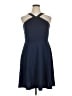 Assorted Brands Solid Blue Cocktail Dress Size XL - photo 1