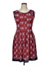 Max Studio Paisley Red Casual Dress Size XL - photo 1