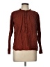 Point Sur Burgundy Long Sleeve Blouse Size 10 - photo 1