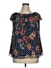 Rainbow Blue Short Sleeve Blouse Size 1X (estimated) - photo 1