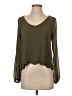 Lost April 100% Polyester Green Long Sleeve Blouse Size S - photo 1