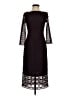 Massimo Dutti 100% Polyester Black Burgundy Cocktail Dress Size 2 - photo 1