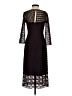 Massimo Dutti 100% Polyester Black Burgundy Cocktail Dress Size 2 - photo 2