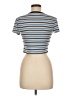 Shein Stripes Blue Short Sleeve Turtleneck Size M - photo 2