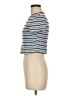 Shein Stripes Blue Short Sleeve Turtleneck Size M - photo 5