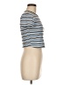 Shein Stripes Blue Short Sleeve Turtleneck Size M - photo 4