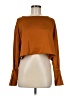 Nap 100% Polyester Orange Long Sleeve Top Size M - photo 1