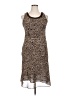 Studio 1 100% Polyester Animal Print Brown Cocktail Dress Size 14 (petite) - photo 1