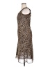 Studio 1 100% Polyester Animal Print Brown Cocktail Dress Size 14 (petite) - photo 5