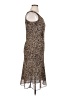 Studio 1 100% Polyester Animal Print Brown Cocktail Dress Size 14 (petite) - photo 4