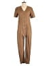 Rylee + Cru Solid Brown Jumpsuit Size S - photo 1