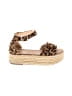 Assorted Brands Animal Print Brown Tan Sandals Size 5 1/2 - photo 1