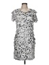Cubism Animal Print Silver Cocktail Dress Size M - photo 1