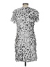 Cubism Animal Print Silver Cocktail Dress Size M - photo 2