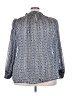 H&M 100% Polyester Print Blue Long Sleeve Blouse Size 3X - photo 2