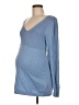 Duo Maternity Blue Pullover Sweater Size M - photo 1