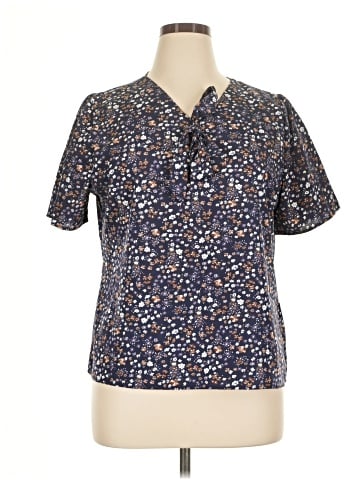 Allegra K Short Sleeve Blouse (view 1)