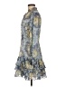 Trish Scully 100% Polyester Paisley Blue Cocktail Dress Size M - photo 5