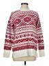 Ann Taylor LOFT Print Red Pullover Sweater Size M - photo 1