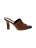 Veronica Beard Color Block Brown Mule/Clog Size 7 - photo 1