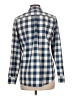 Vineyard Vines Performance 100% Polyester Checkered-gingham Blue Long Sleeve Blouse Size 10 - photo 2