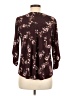 Beacon Floral Burgundy 3/4 Sleeve Blouse Size M - photo 2
