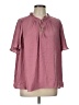 Torrid 100% Polyester Pink Short Sleeve Blouse Size Lg Plus (0) - photo 1