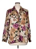 Allison Daley 100% Polyester Floral Purple Long Sleeve Blouse Size 16 - photo 1