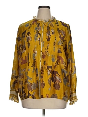 Johnny Was Long Sleeve Silk Top (view 1)