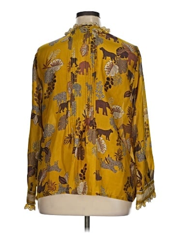 Johnny Was Long Sleeve Silk Top (view 2)
