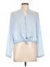 Shein 100% Polyester Blue Long Sleeve Blouse Size L - photo 1