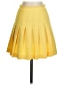 Love Tree Solid Yellow Casual Skirt Size S - photo 1